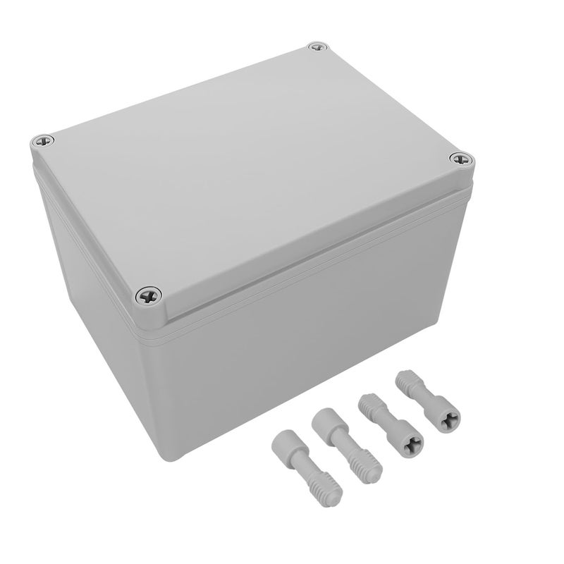 LeMotech Junction Box IP67 Waterproof Dustproof ABS Plastic Project Box for Electrical Outdoor Enclosure Gray 7.9 x 5.9 x 5.1 inch (200 x 150 x 130 mm) - Image 1